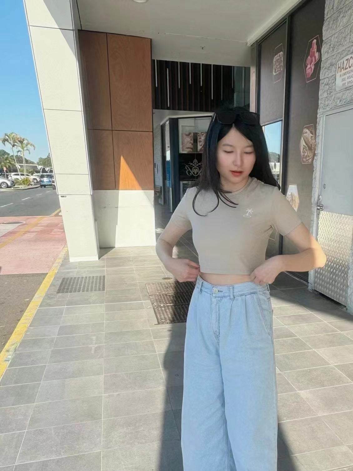 露臍防震運動T-shirt Cropped T-shirt