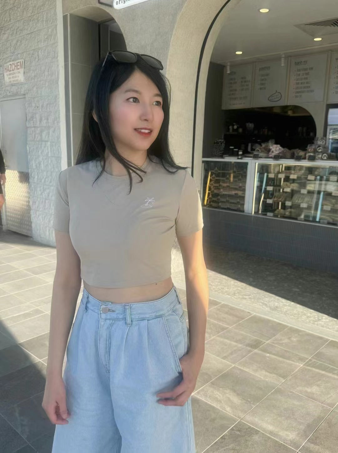 露臍防震運動T-shirt Cropped T-shirt