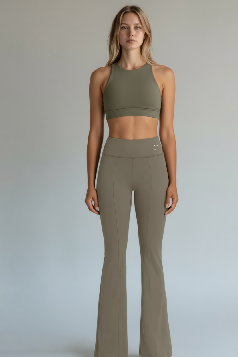 Front-Seam Stripe Effortless Leggings with Pockets